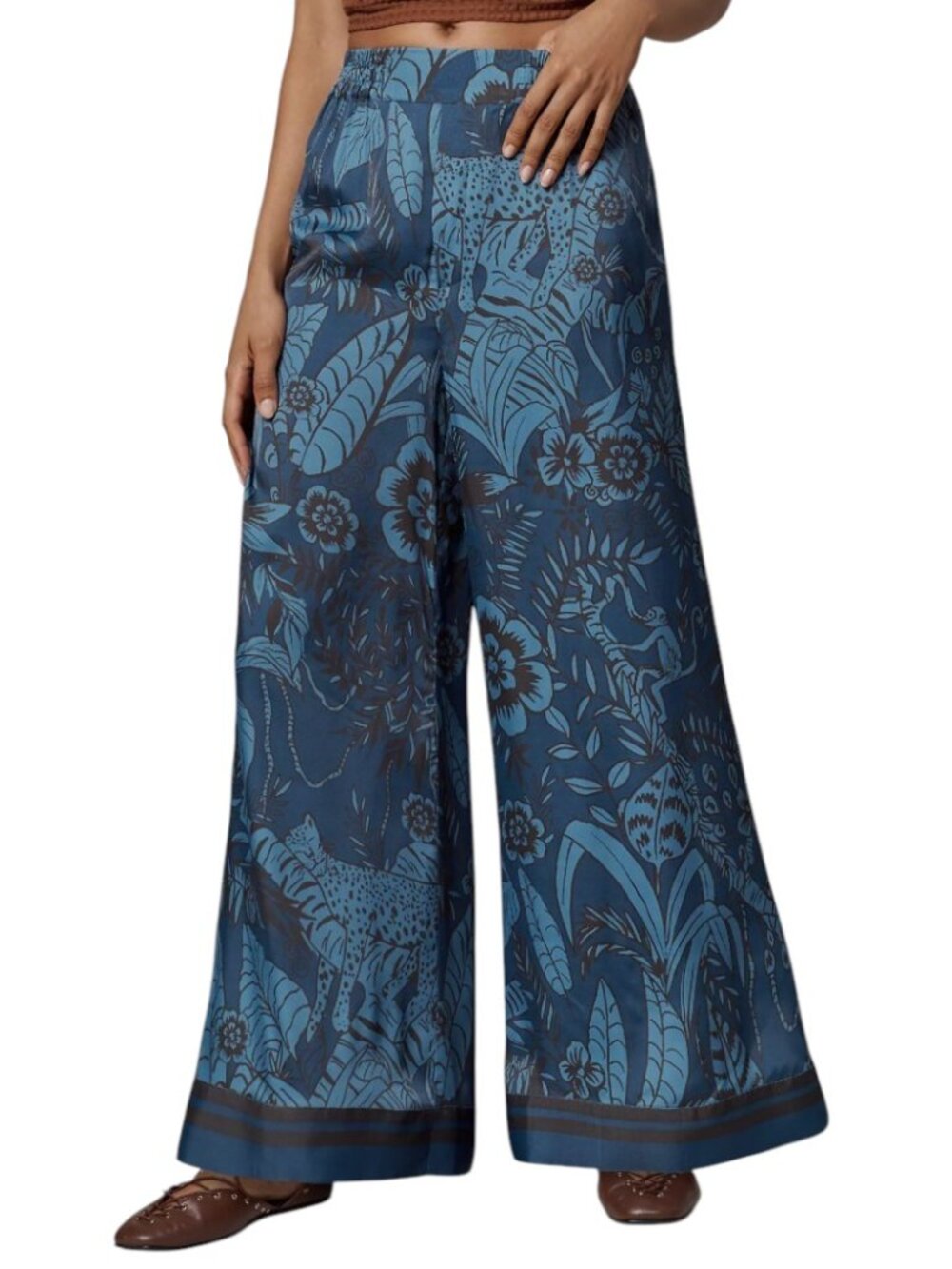 Farm Rio x Anthropologie Wide-Leg Printed Pants